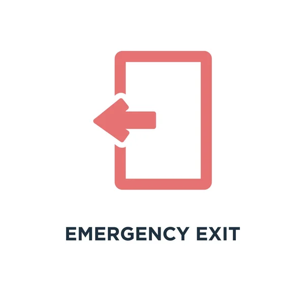 emergency exit sign, exit door, exit strategy icon. door entrance concept symbol design, vector illustration