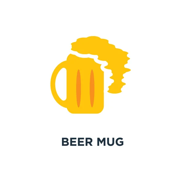 Icône Tasse Bière Bière Alcool Signe Bière Tasse Concept Symbole — Image vectorielle
