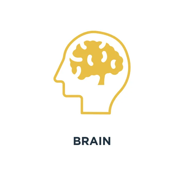 大脑图标 人的思维 创意理念概念符号设计 矢量插画 — 图库矢量图片
