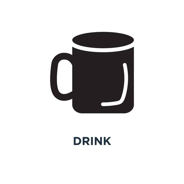 Drankje Pictogrammen Pictogram Bierglas Koffiekopje Wijn Frisdrank Sap Drinken Symbool — Stockvector