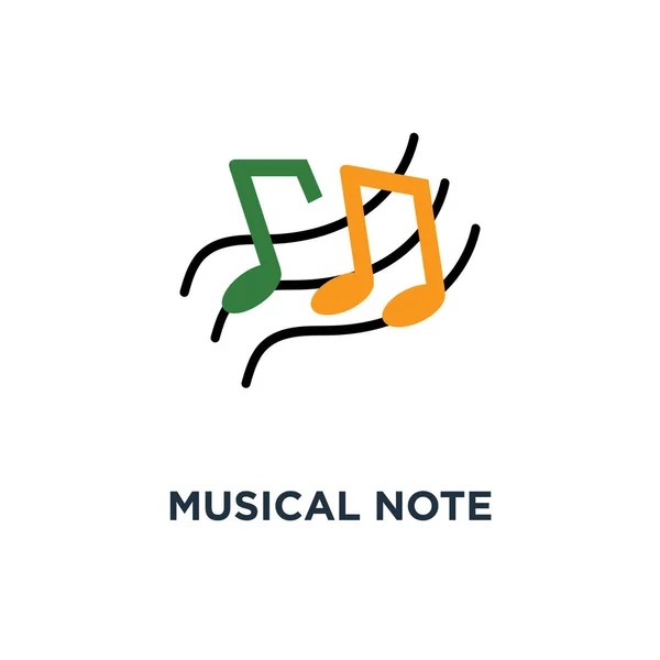Ícone Nota Musical Melodia Signo Abstrato Conceito Símbolo Design Música — Vetor de Stock