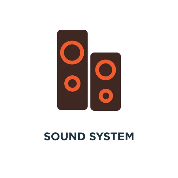 Sound System Speakers Icon Symbol Music Concept — Stock Vector