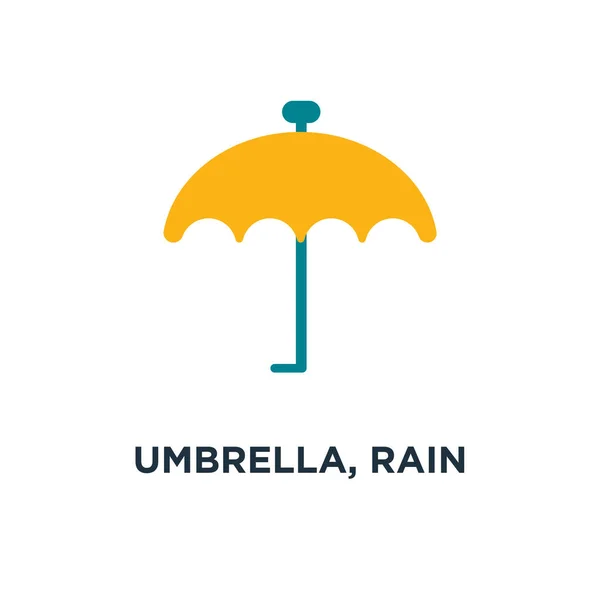 Parasol Deszcz Ikona Ochrony Symbol Ochrony Koncepcja — Wektor stockowy