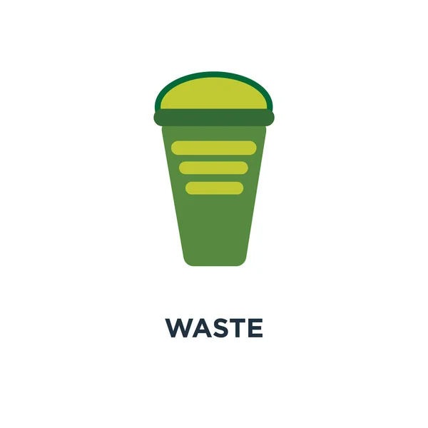 Ícone Resíduos Símbolo Lixeira Reciclar Conceito Lata Lixo — Vetor de Stock