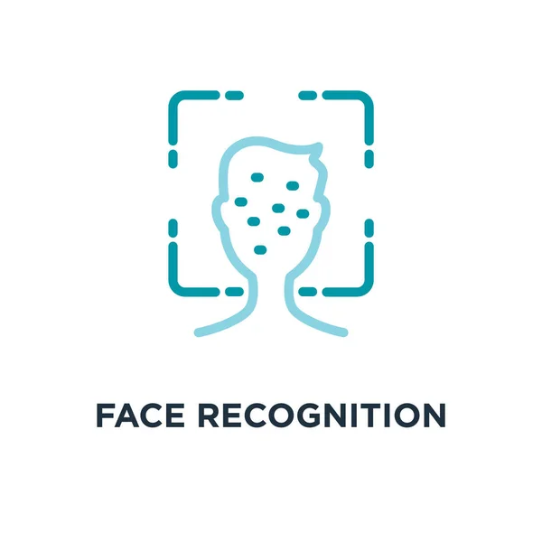 Face Recognition Icon Biometric Identification Concept Symbol Design Facial Scan Royalty Free Stock Illustrations