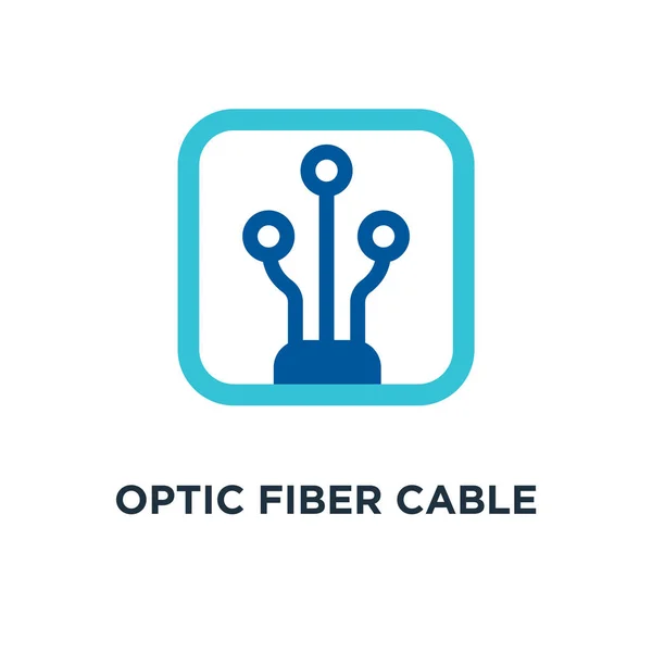 Optic Fiber Cable Linear Icon Optic Fiber Cable Linear Concept Royalty Free Stock Vectors