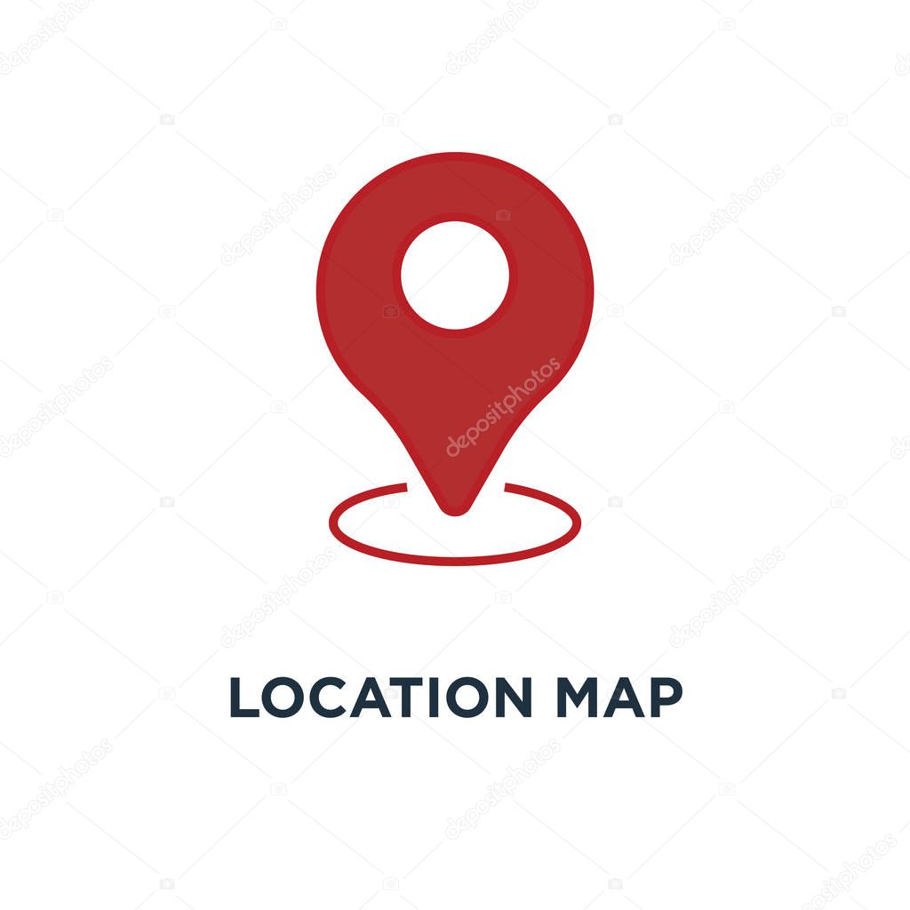 location map icon. gps pointer mark concept symbol design, vector illustration