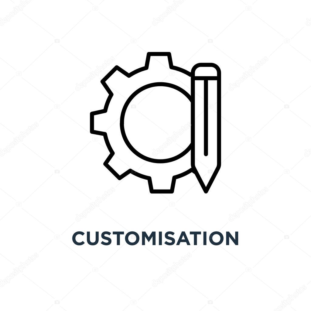 customisation icon. customisation concept symbol design, vector illustration