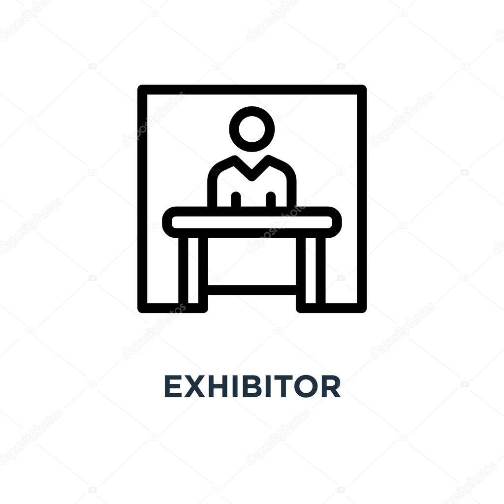 exhibitor icon. exhibitor concept symbol design, vector illustration