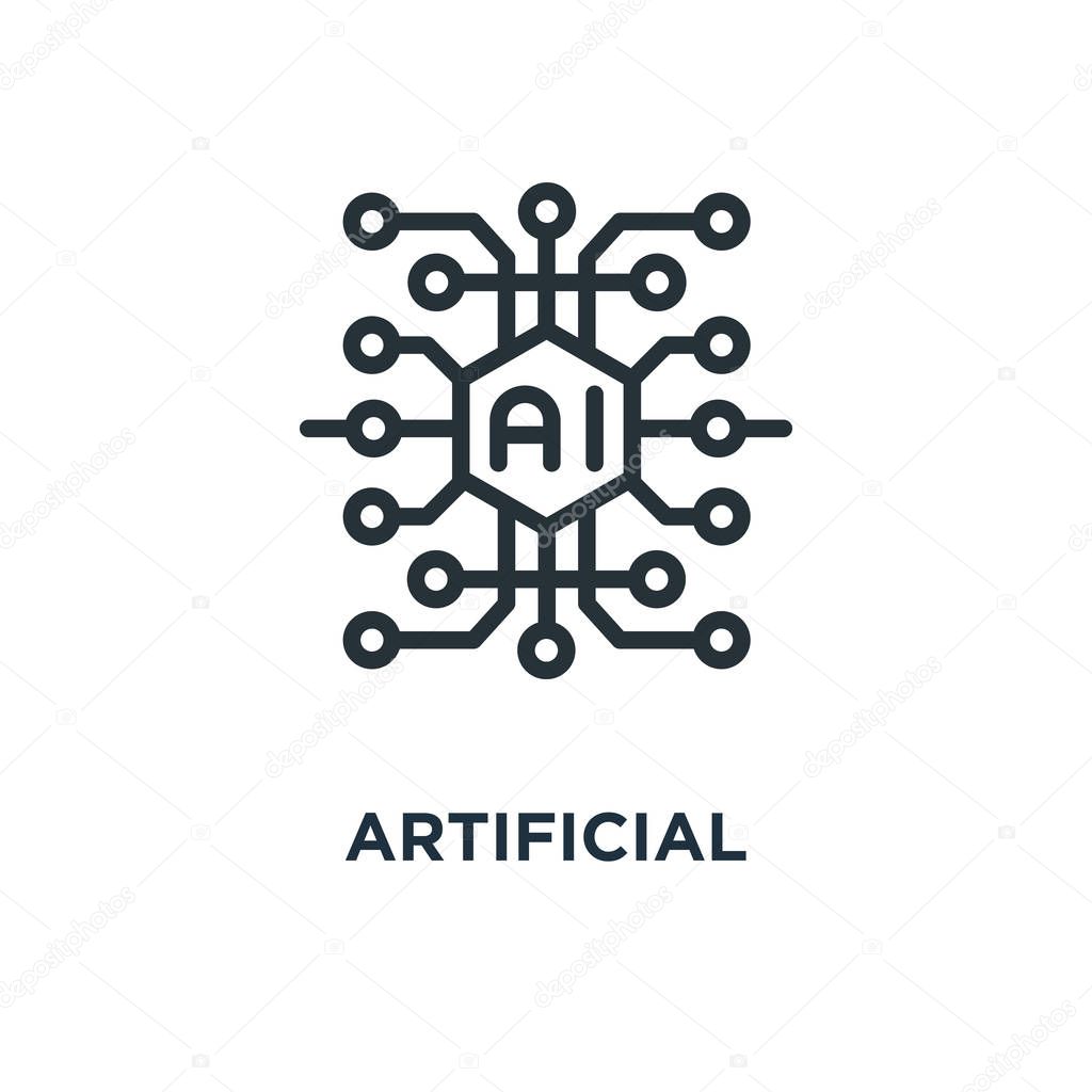 artificial intelligence icon. ai concept symbol design, vector illustration