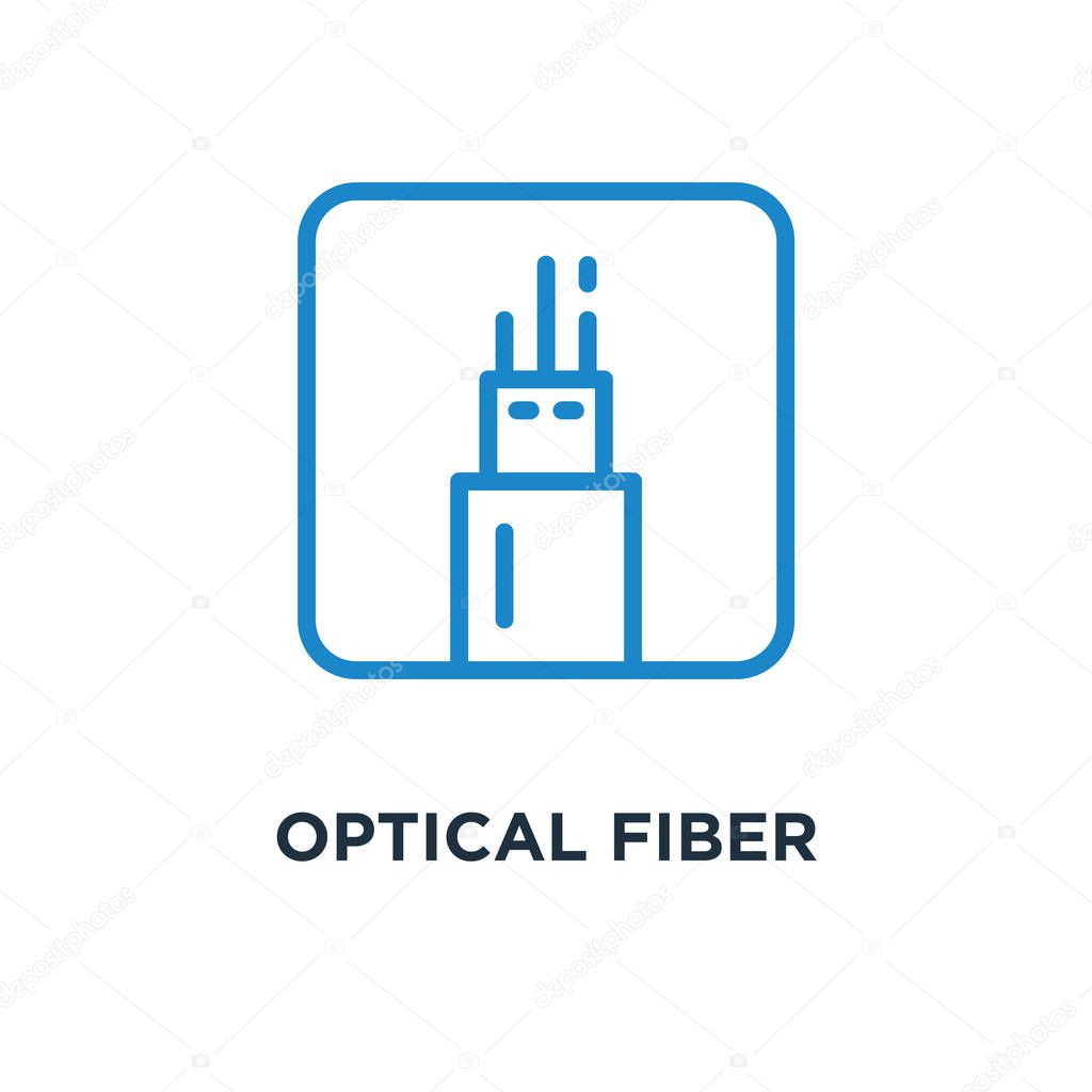 optical fiber icon. on white concept symbol design, vector illustration