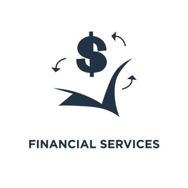 finansal hizmetler simgesi. nakit geri konsept sembol tasarımı, para iadesi, dönmek yatırım, tasarruf hesabı, Döviz Alım Satım vektör çizim