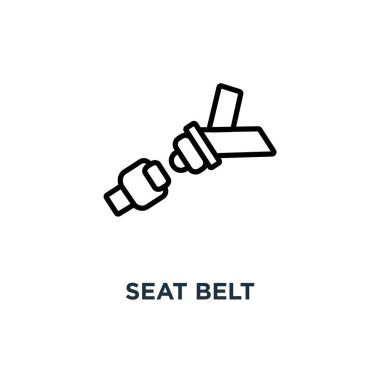 emniyet kemeri simgesi. emniyet kemeri konsept sembol tasarımı, vektör çizim