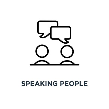 konuşan kişi simgesi. insanlar kavramı sembol tasarımı demişken, illüstrasyon vektör