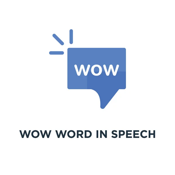 Wow Wort Sprechblase Symbol Symbol Der Überraschung Der Internet Kommunikation — Stockvektor
