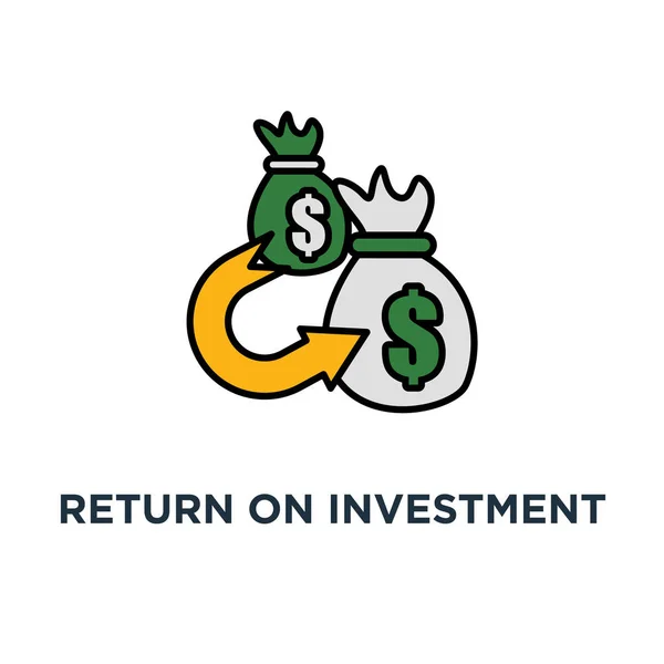 Zwrot Inwestycji Ikona Konsolidacji Finansów Refinansowanie Symbol Koncepcja Planowanie Budżetu — Wektor stockowy