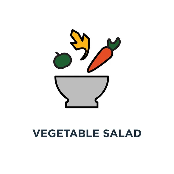 Ícone Receita Salada Vegetal Comer Alimentos Saudáveis Conceito Símbolo Design —  Vetores de Stock