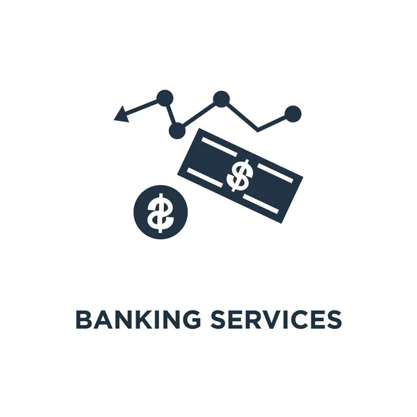 Banki Szolgáltatások Ikonra Pénzügyi Jelentés Grafikon Nyugdíj Előtakarékossági Számla Járadék — Stock Vector