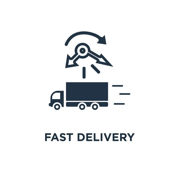 Fast Delivery Services Icon Logistics Company Thin Stroke Concept Symbol — Stock Vector