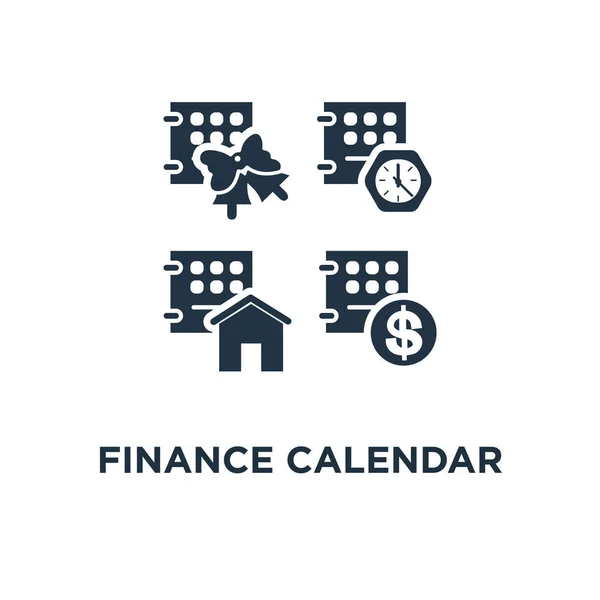 Ícone Calendário Financeiro Período Tempo Conceito Símbolo Design Pagamento Mensal — Vetor de Stock