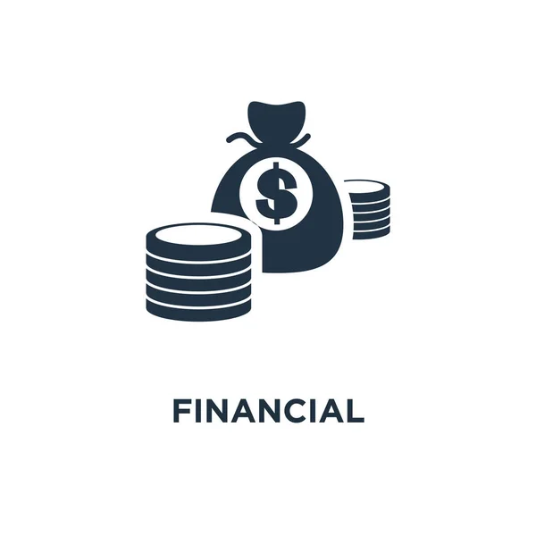 Ícone Desempenho Financeiro Relatório Estatístico Planejamento Orçamentário Projeto Símbolo Conceito — Vetor de Stock