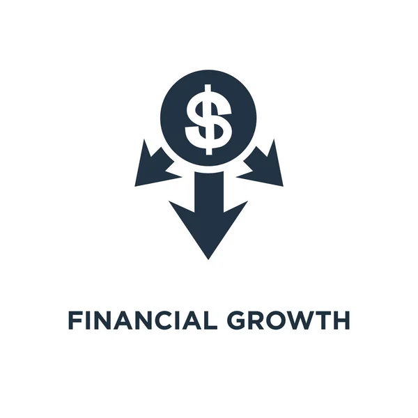 Icona Della Crescita Finanziaria Strategia Investimento Piano Concetto Simbolo Progettazione — Vettoriale Stock