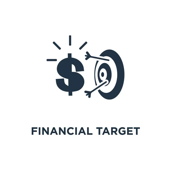 Icona Dell Obiettivo Finanziario Credit Score Concept Symbol Design Funding — Vettoriale Stock