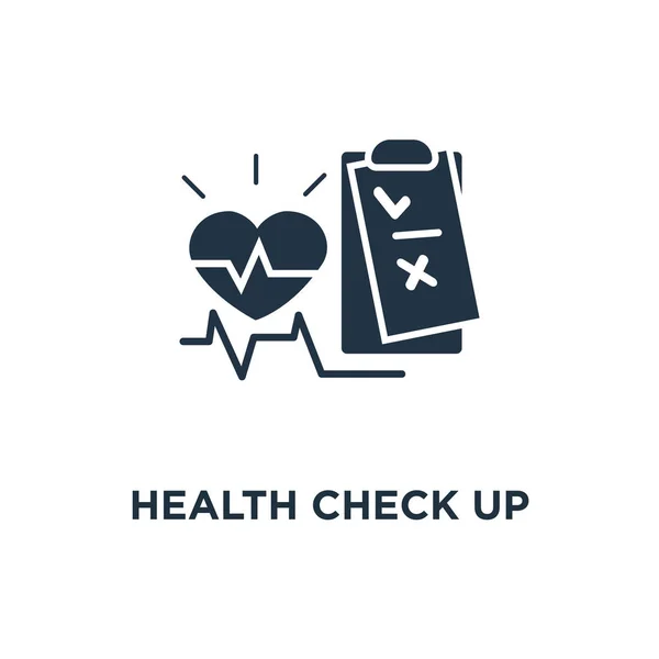 Chequeo Salud Icono Lista Verificación Prueba Prevención Enfermedades Cardiovasculares Diseño — Vector de stock