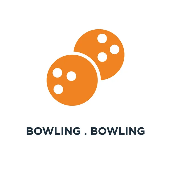 Bowling Bowlingball Ikone Sport Spiel Konzept Symbol Design Vektor Illustration — Stockvektor