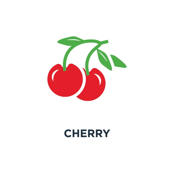 Cherry Icon Fruit Concept Symbol Design Fresh Healthy Sweet Cherries — Stock Vector