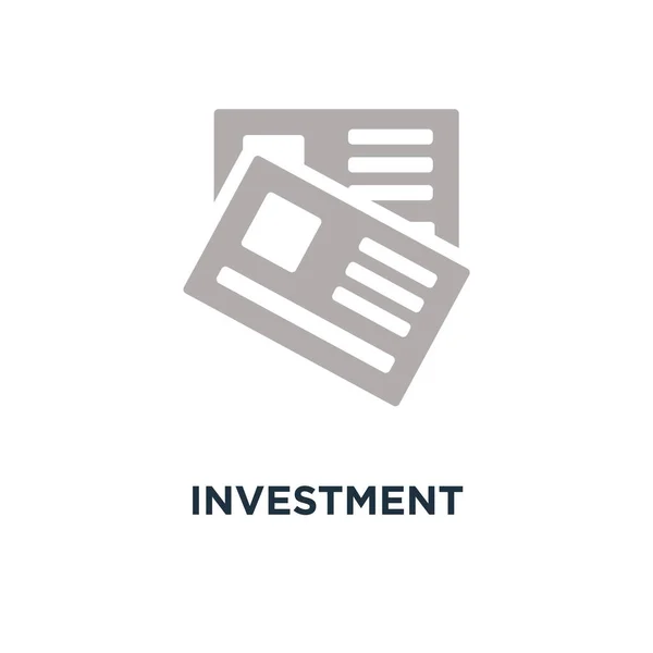 Ikon Investasi Konsep Bisnis Manajemen Desain Simbol Keuangan Dan Strategi - Stok Vektor