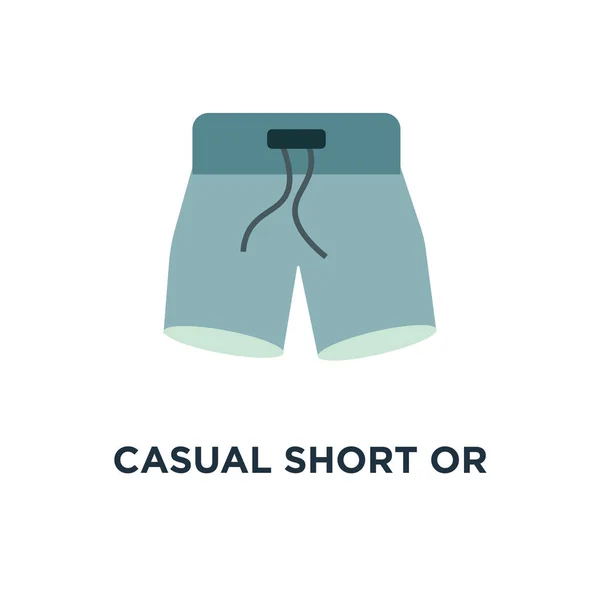 Casual Short Pants Icon Clothing Fashion Wear Template Concept Symbol — Stock Vector