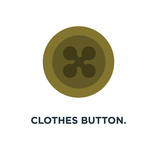 Clothes Button Clothes Sewing Icon Tailor Concept Symbol Design Vector — Stock Vector