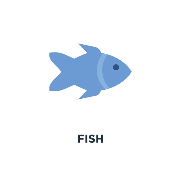 Fisk Ikonen Naturen Skaldjur Begreppet Symbol Design Ocean Fiske Vektorillustration — Stock vektor