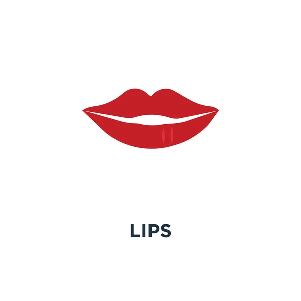 Icône Des Lèvres Baiser Rouge Lèvres Concept Symbole Conception Amour — Image vectorielle