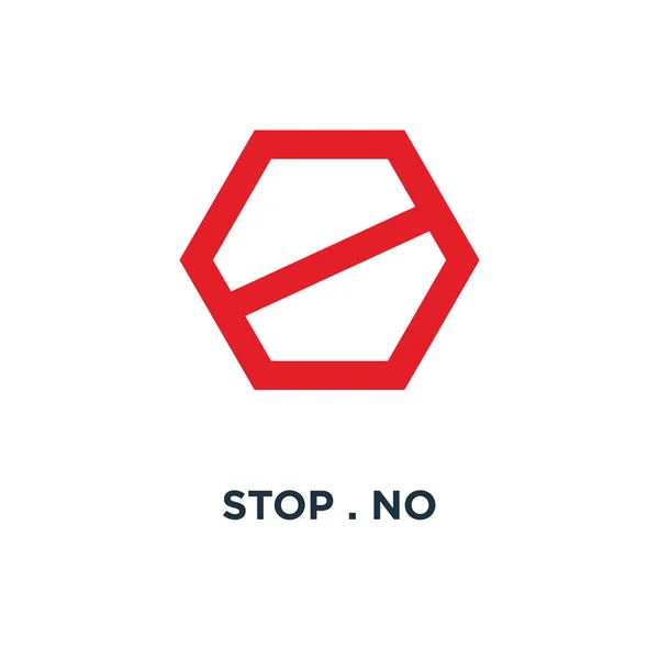Stop Geen Pictogram Rode Waarschuwing Symbool Conceptontwerp Vectorillustratie — Stockvector