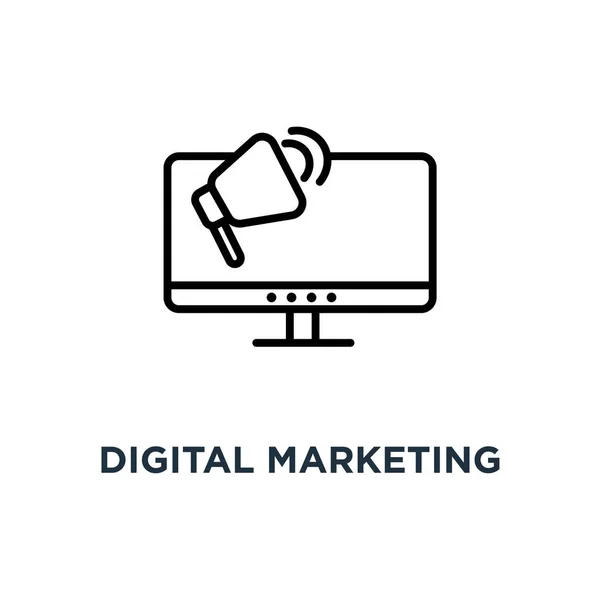 Digital Marketing Icon Digital Marketing Concept Simbol Design Ilustrație Vectorială — Vector de stoc