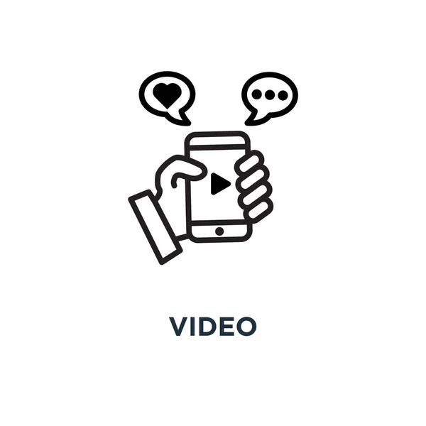 Ikona Wideo Selfie Symbol Koncepcja Ilustracji Wektorowych — Wektor stockowy