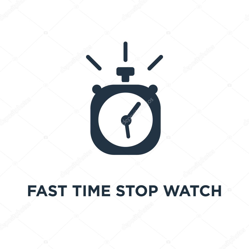 fast time stop watch icon. limited offer concept symbol design, happy hour and deadline vector illustration