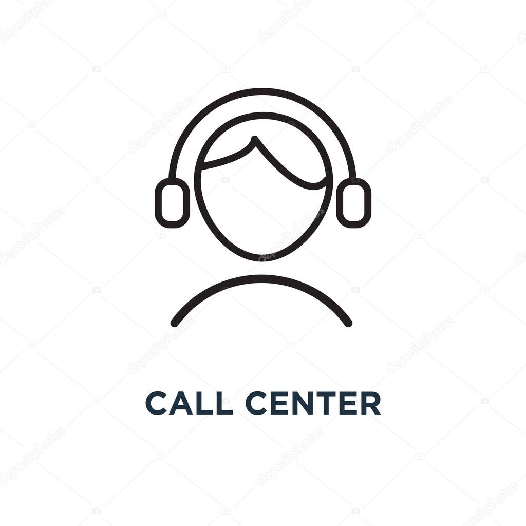 call center icon. call center concept symbol design, vector illustration