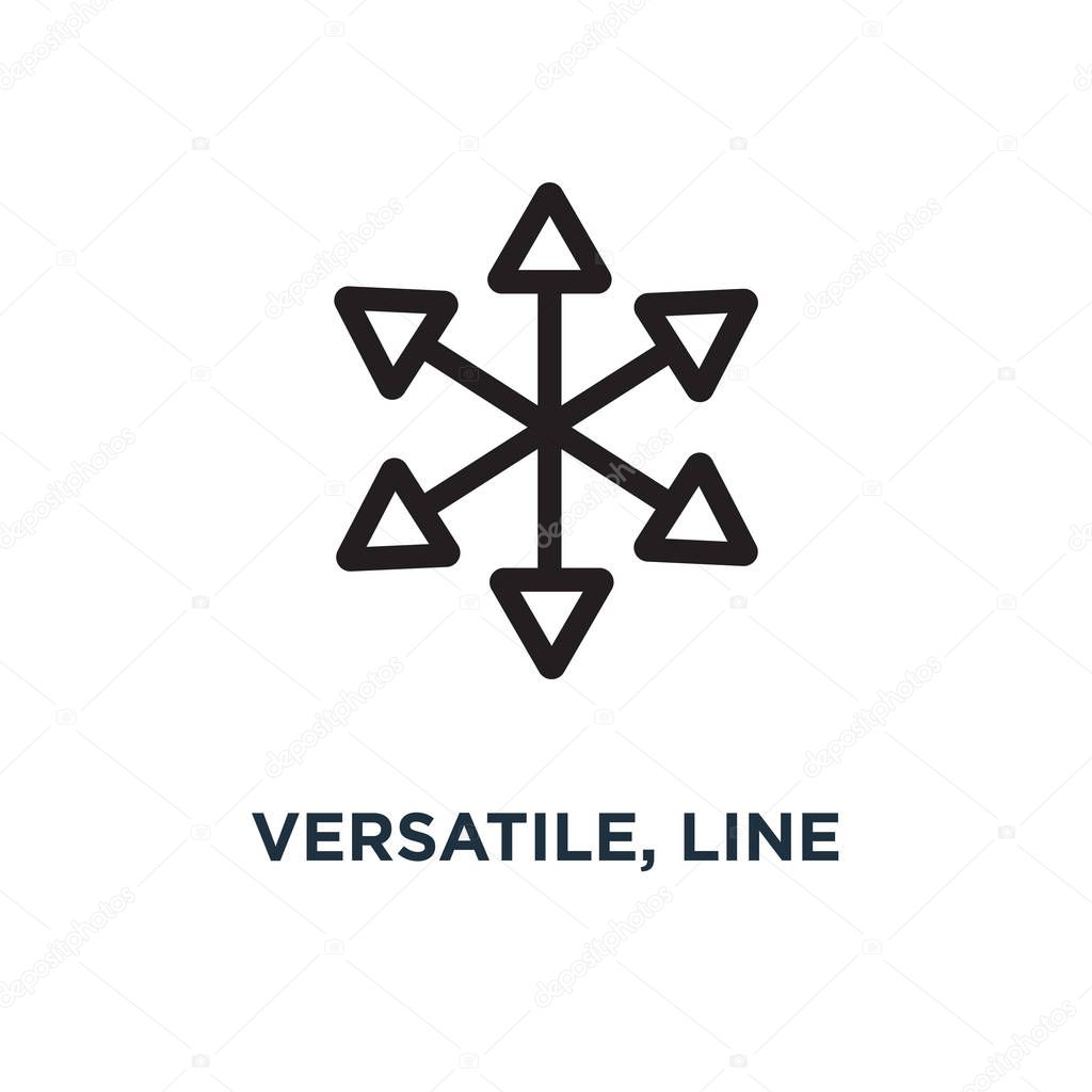Versatile, line sign icon. eps10 concept symbol design, vector illustration