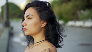 Güzel bir tatar kız portresi