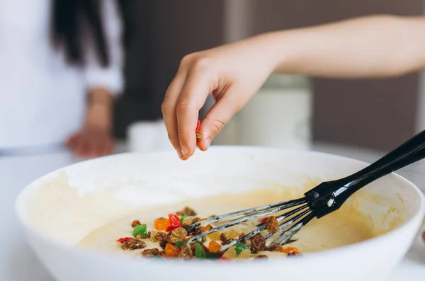 Rozijn Gecandied Deeg Stockfoto