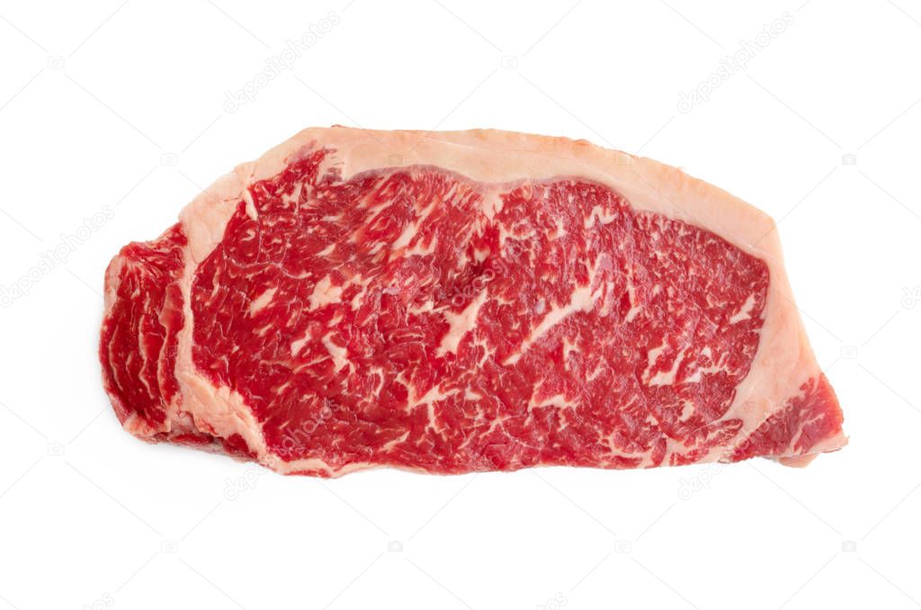 Prime beef loin New York strip steak