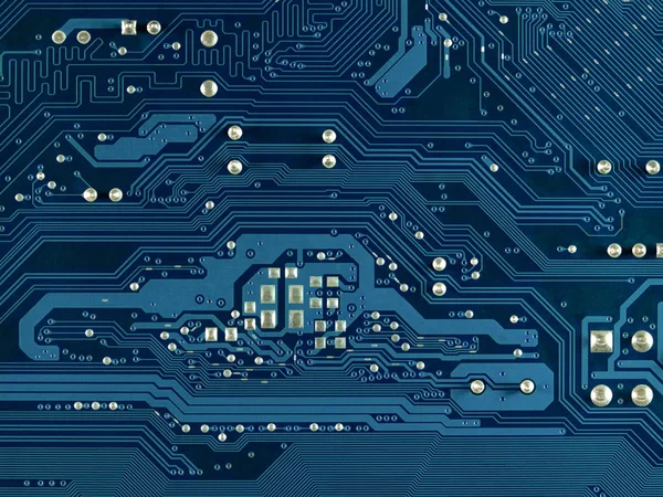 Koyu mavi renk anakart closeup