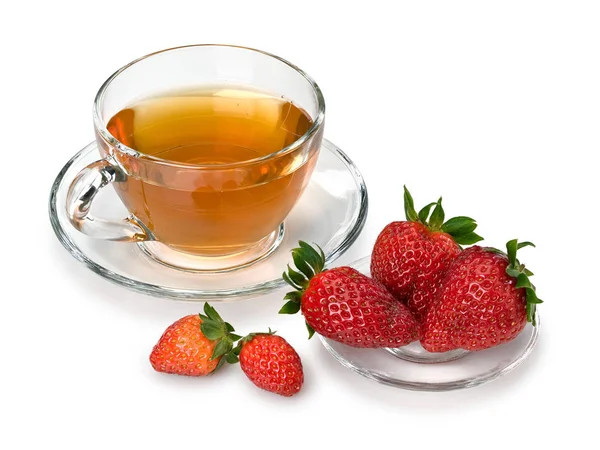 Cam çilek ile yeşil çay