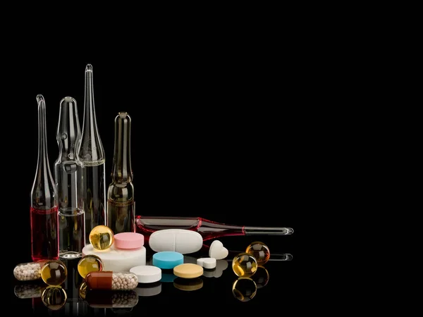 Grupp av medicinska produkter — Stockfoto