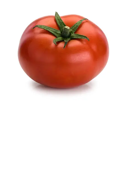 Fruit Grande Tomate Fraîche Est Isolé Sur Blanc — Photo