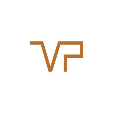 VP logosu mektup tasarımı