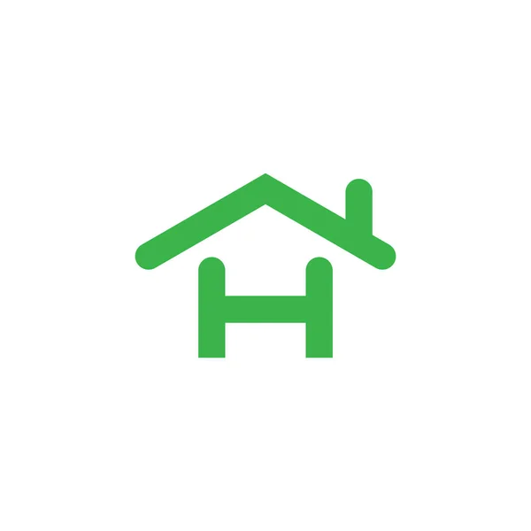 Casa Con Lettera Logo Design — Vettoriale Stock